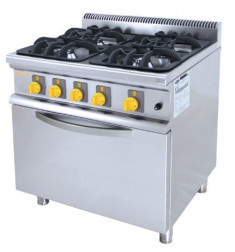 LGR-7020 GAS RANGE, FOUR OPEN BURNER + OVEN
