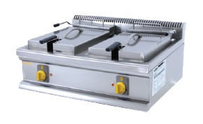 LEF-7030 COUNTER TOP ELECTRIC FRYER; DOUBLE WELL 2 X 10 LT