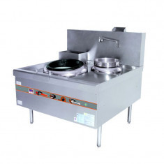 ECR-1GE GUANDONG STYLE SINGLE UNIT WOK RANGE WITH REAR POT AND BLOWER