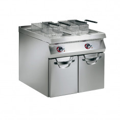 191FR2E ELECTRIC FRYER WITH STAND, DOUBLE WELL 21 LT+21 LT