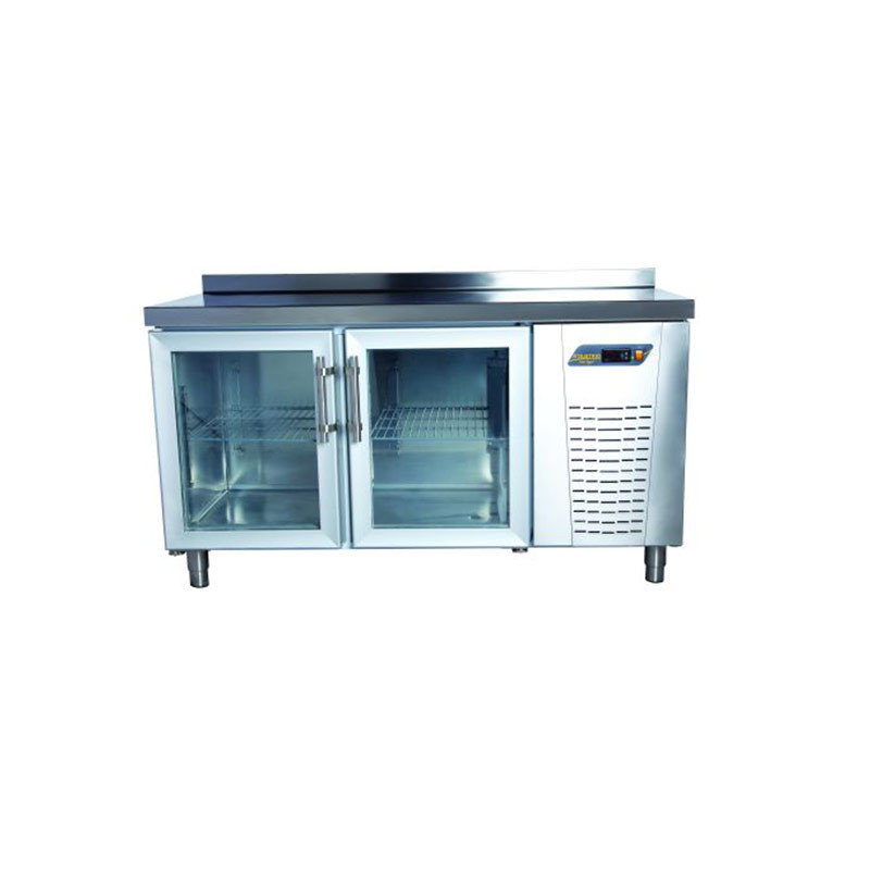 TPG-72-GD COUNTER TYPE 2-DOORS GASTRONORM REFRIGERATOR - WITH GLASS DOORS