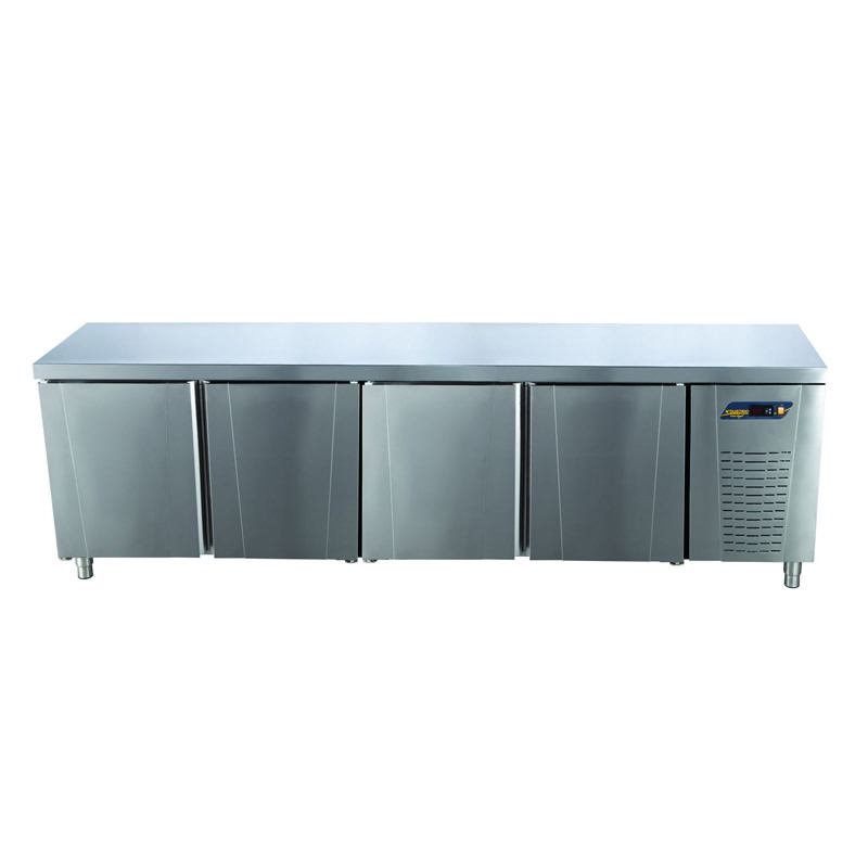 TPG-74-WOBS COUNTER TYPE 4-DOORS GASTRONORM REFRIGERATOR - WITHOUT BACKSPLASH