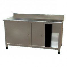 CT-8160 MEUBLE BAS INOX PORTES COULISSANTES