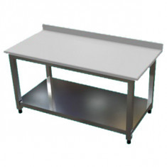 NTPT-7140-BS WORKING TABLE WITH POLYETHYLENE TOP - WITH BOTTOM SHELF