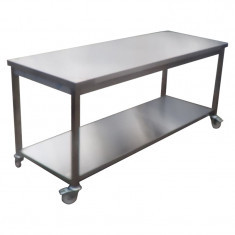 MNU-6120-BS MOBILE WORKING TABLE - WITH BOTTOM SHELF