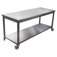 MNU-6140-BS MOBILE WORKING TABLE - WITH BOTTOM SHELF