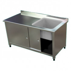 SUC-6120-54 WORKING TABLE WITH CUPBOARD AND SINK