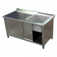 SUC-6180-54 WORKING TABLE WITH CUPBOARD AND SINK
