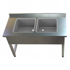 SUD-7140-55 WORKING TABLE WITH DOUBLE SINK