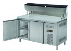 MUR-82-HLMT COUNTER TYPE PATISSERIE MAKE-UP REFRİGERATOR-HIGH LEGS-MARBLE TOP