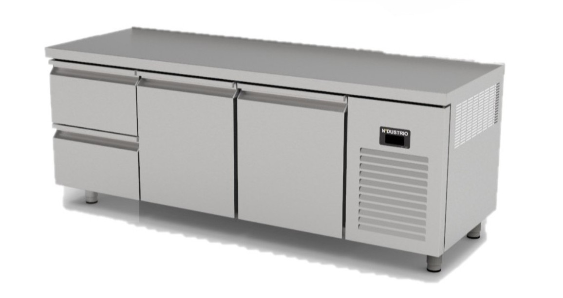 TNS-63-2D TEZGAH TİP SNACK DERİN DONDURUCU - 2 ÇEKMECELİ + 2  KAPILI