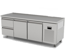 TNG-73-2D DESSERTE RÉFRIGÉRÉE NEGATIVE GASTRONORM - 2 TIROIRS + 2 PORTES