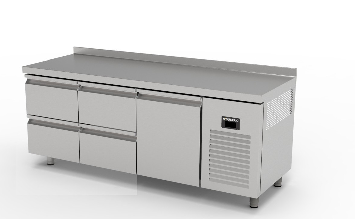 TNG-73-4D COUNTER TYPE GASTRONORM DEEP FREEZER  - 4 DRAWERS + 1 DOOR