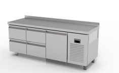 TNG-73-4D DESSERTE RÉFRIGÉRÉE NEGATIVE GASTRONORM  - 4 TIROIRS + 1 PORTES