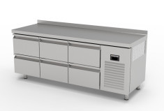 TPG-73-6D COUNTER TYPE GASTRONOROM REFRIGERATOR  - 6 DRAWERS