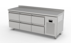 TNS-64-6D DESSERTE RÉFRIGÉRÉE NEGATIVE SNACK - 6 TIROIRS + 1 PORTE