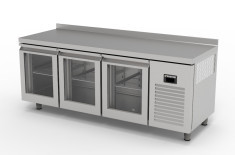 TPG-73-GD DESSERTE RÉFRIGÉRÉE POSITIVE GASTRONORM -3 PORTES VITRÉES