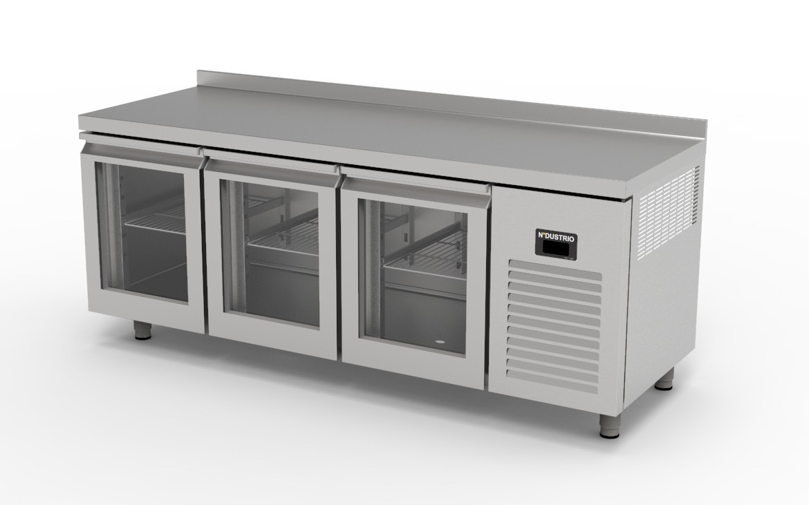 TPP-83-GD TEZGAH TİP 3 KAPILI PASTAHANE BUZDOLABI-CAM KAPILI