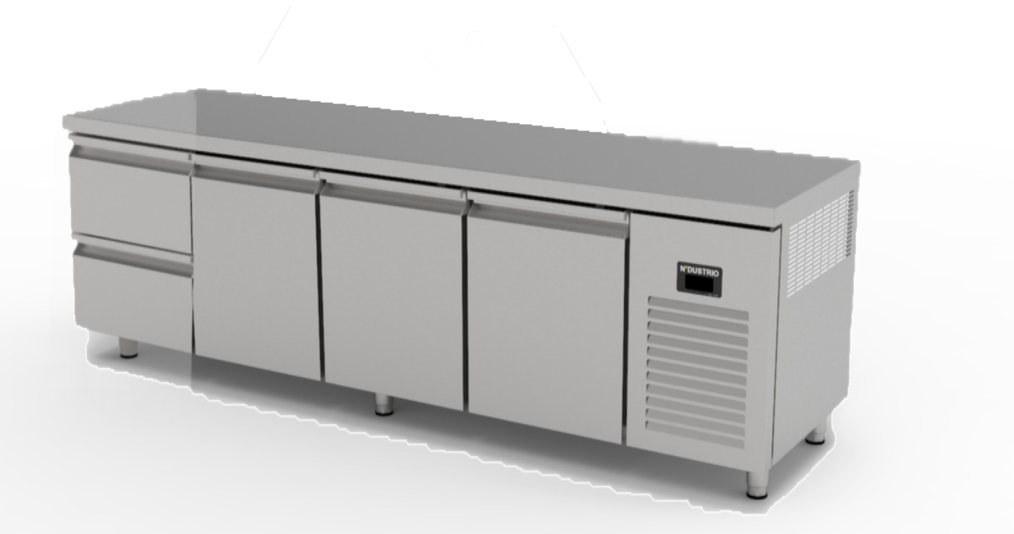 TNS-64-2D TEZGAH TİP SNACK DERİN DONDURUCU - 2 ÇEKMECELİ + 3  KAPILI