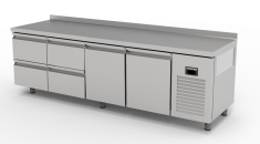 TPP-84-4D DESSERTE RÉFRIGÉRÉE POSITIVE PATISSERIE -4 TIROIRS + 2 PORTES