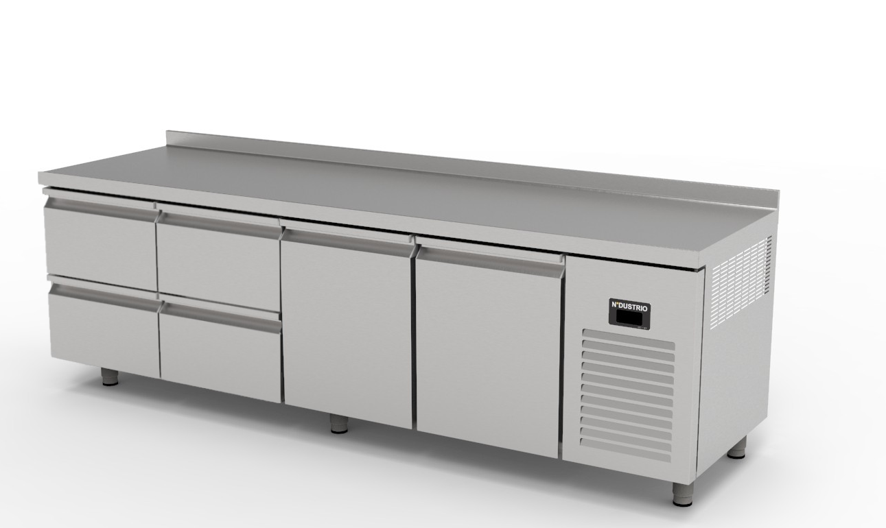 TNG-74-4D COUNTER TYPE GASTRONORM DEEP FREEZER  -4 DRAWERS + 2 DOORS