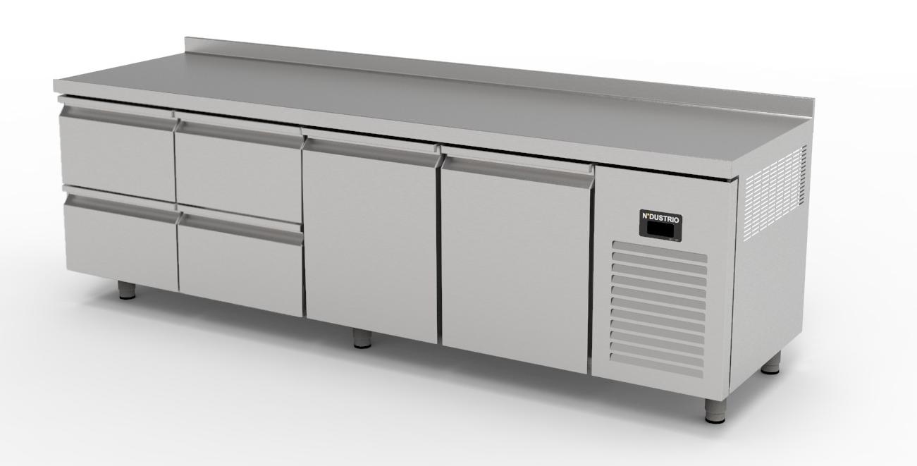 TPS-64-4D TEZGAH TİP SNACK BUZDOLABI- 4 ÇEKMECELİ + 2 KAPILI