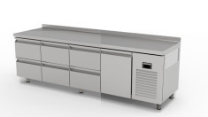 TNP-84-6D DESSERTE RÉFRIGÉRÉE NEGATIVE PATISSERIE - 6 TIROIRS + 1 PORTE