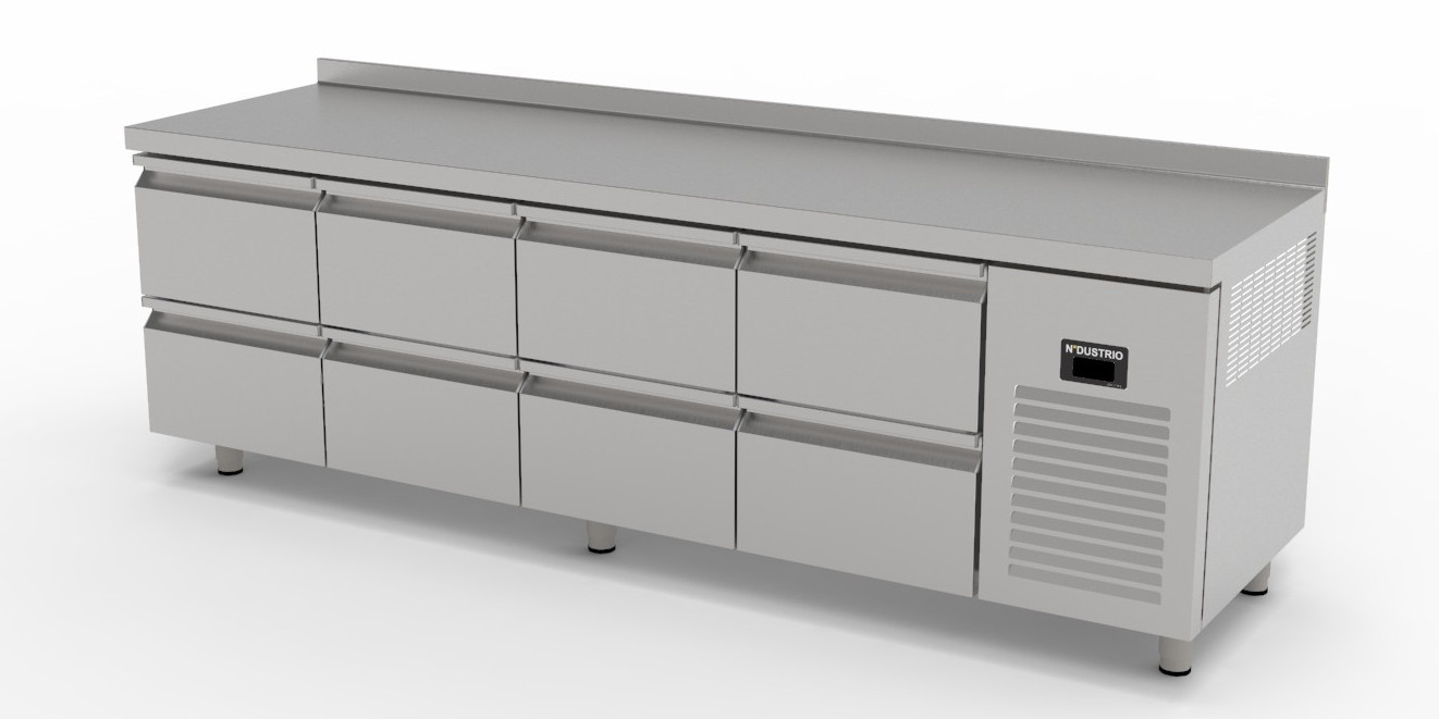 TPG-74-8D COUNTER TYPE GASTRONORM REFRIGERATOR  - 8 DRAWERS