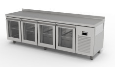 TPP-84-GD DESSERTE RÉFRIGÉRÉE POSITIVE PATISSERIE - 4 PORTES VITRÉES 