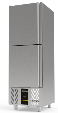 CPG-102-DF2Z RÉFRIGÉRATEUR GASTRONORME VERTICAL 2 DEMI-PORTES - DEUX ZONES AVEC DOUBLE VENTILATEUR