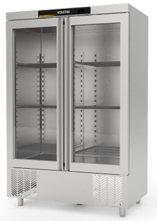 AUFRECHTER GASTRONORM-KÜHLSCHRANK CPG-202-GD - 2 VOLLGLASTÜREN