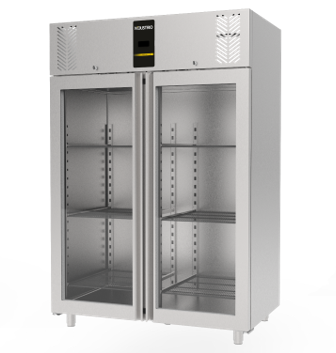 CPP-202-UCGD ARMOIRE RÉFRIGÉRÉE POSITIVE PATISSERIE - 2 PORTES VITRÉES, COMPRESSEUR EN HAUT