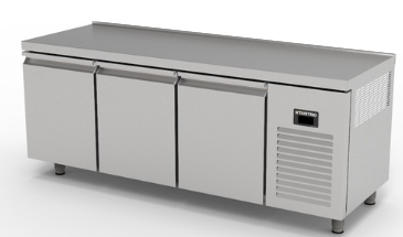 TPG-73-WOBS COUNTER TYPE 3-DOORS GASTRONORM REFRIGERATOR - WITHOUT BACKSPLASH