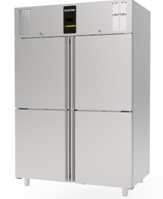 CPS-204-UC UPRIGHT SNACK REFRIGERATOR - 4 HALF DOORS, COMPRESSOR UP