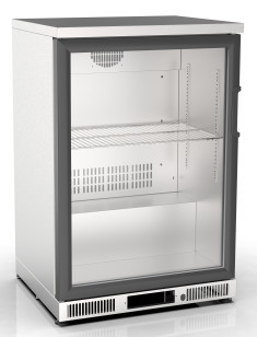 مبرد زجاجات من الفولاذ المقاوم للصدأ بباب زجاجي واحد GDC-150-SS