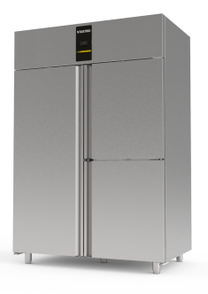 CNS-203-UC ARMOIRE RÉFRIGÉRÉE NEGATIVE SNACK - 1 PORTE PLEINE + 2 DEMI-PORTES, COMPRESSEUR AU DESSUS