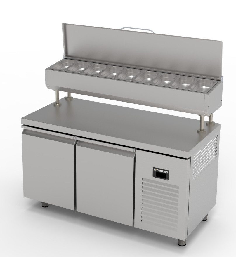 MUR-82-HL Tezgah tip pastane make-up buzdolabı -yüksek ayaklı + 2 kapılı