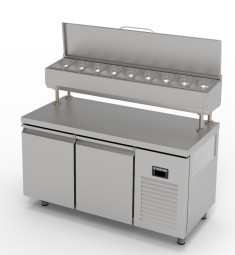 MUR-82-HL Tezgah tip pastane make-up buzdolabı -yüksek ayaklı + 2 kapılı