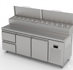 MUR-73-2D Tezgah tip make-up buzdolabı- 2 çekmeceli+2 kapılı